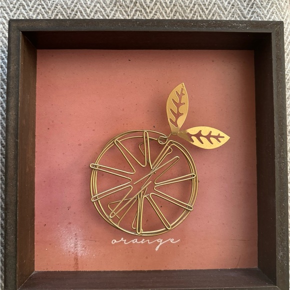 Kitchen Table Decor Set of 3 Wooden Fruit Shadowbox Pictures - Picture 3 of 4